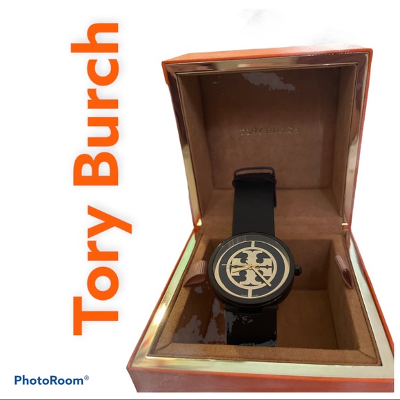 Tory Burch Accessories - 🆕Tory Burch Reva Black Leather Strap Watch
